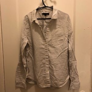 Banana Republic Boxy Fit Linen Button Up Shirt